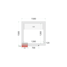 TEFCOLD CRNF1515 Policový regálový modul sada 